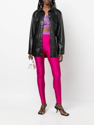Geblümte jeansweste mit print Versace Jeans Couture pink