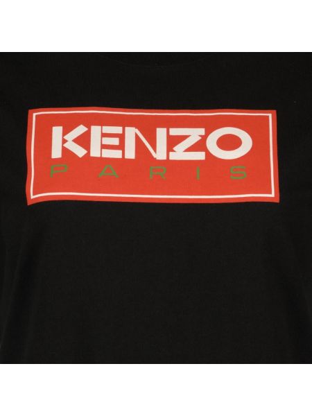 Camiseta con estampado de cuello redondo Kenzo negro