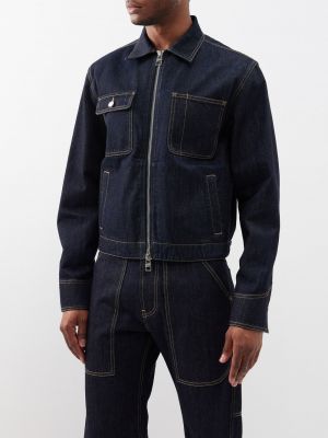 Джинсовая куртка с нашивкой-логотипом Alexander McQueen синий