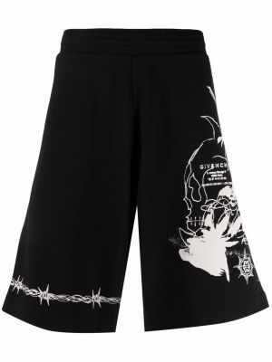 Pantalones cortos deportivos con estampado Givenchy negro