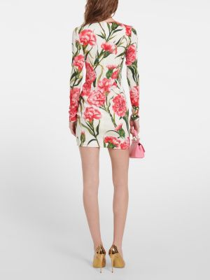 Obleka s cvetličnim vzorcem Dolce&gabbana