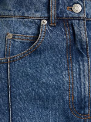 Asymetrické bavlněné džínová sukně Alexander Mcqueen modré