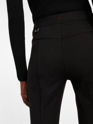 Ravne hlače Moncler Grenoble črna