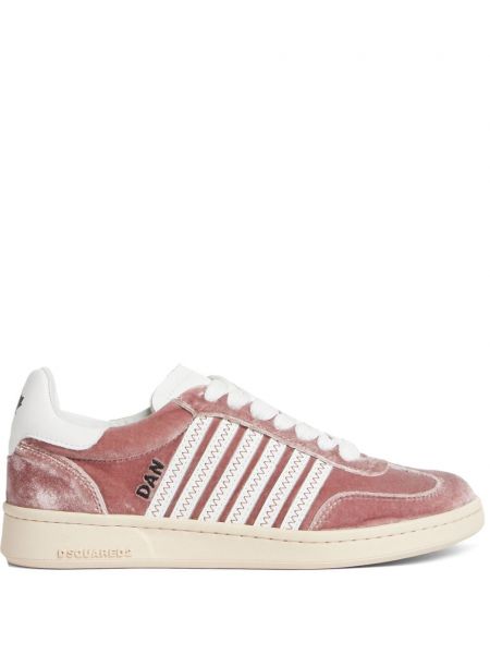 Dantel bağcıklı sneaker Dsquared2 pembe