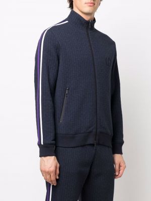 Sweter w paski Giorgio Armani niebieski