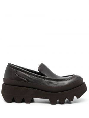 Chunky skinn loafers Paloma Barceló brun