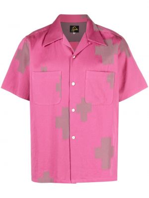 Košile s potiskem Needles růžová