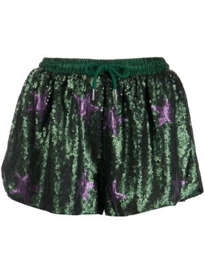 Paljett shorts Cynthia Rowley grønn