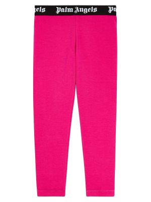 Jersey bomull leggings for jenter Palm Angels Kids rosa