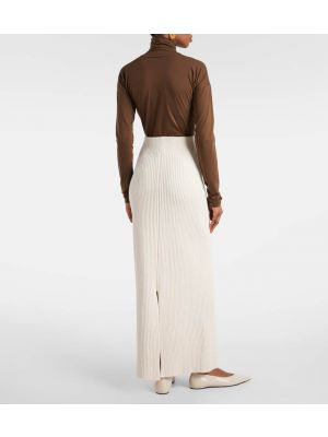 Bavlnená dlhá sukňa Totême biela