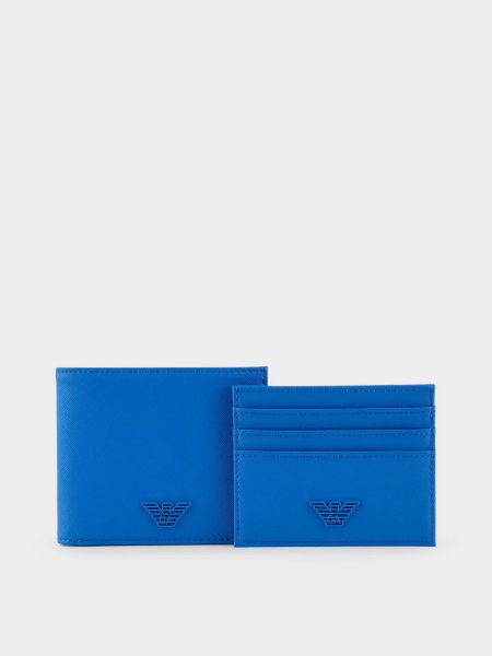 Блакитний гаманець Emporio Armani