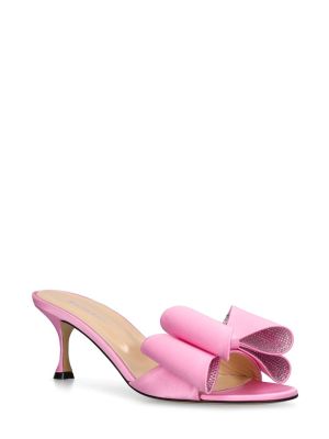 Saténové sandály Mach & Mach růžové