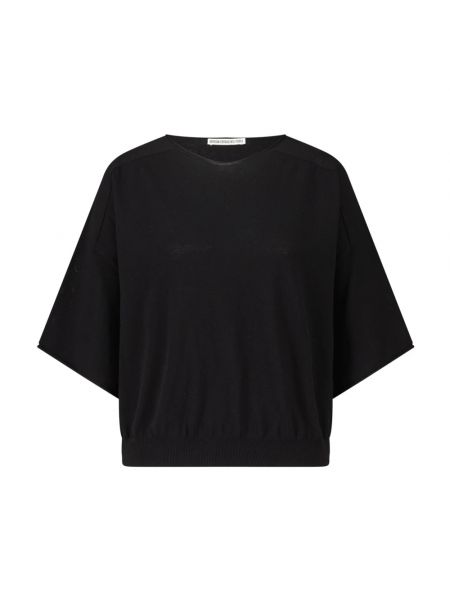 Dzianinowa koszulka oversize Drykorn czarna