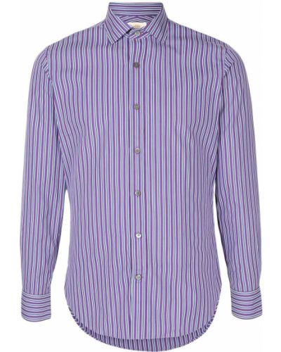 Camisa a rayas Kent & Curwen violeta