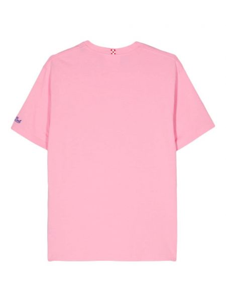 Medvilninis marškinėliai Mc2 Saint Barth rožinė