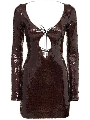 Nėriniuotas suknele su raišteliais 16arlington ruda