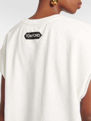 Bavlněné tričko jersey Tom Ford bílé