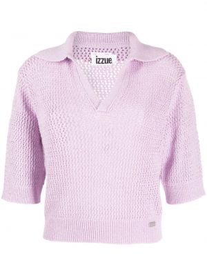Пуловер с v-образно деколте Izzue виолетово