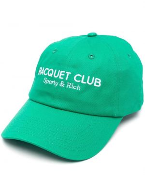 Cappello con visiera ricamato Sporty & Rich verde