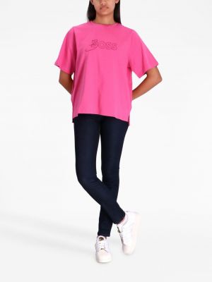 T-krekls ar apdruku Boss rozā