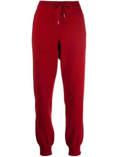 Pantaloni din cașmir Barrie roșu