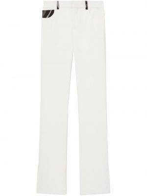 Pantaloni dritti con stampa Pucci bianco