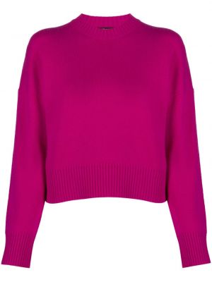 Кашмирен пуловер Maje розово