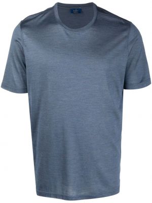 Копринена тениска Barba синьо