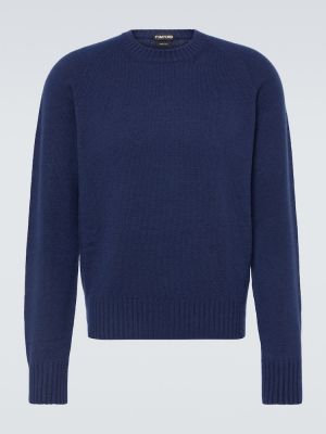Kašmírový svetr Tom Ford modrý