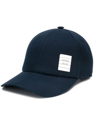 Памучна шапка с козирки Thom Browne синьо