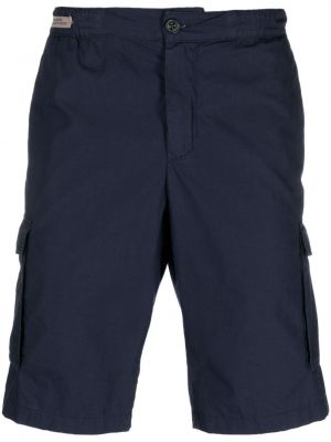 Bombažne cargo kratke hlače Paul & Shark modra