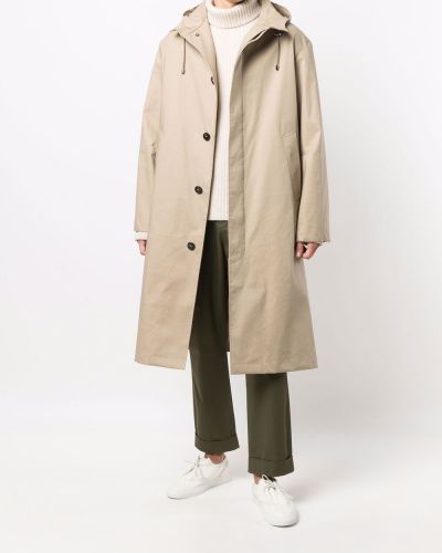 Manteau à capuche imperméable Mackintosh beige