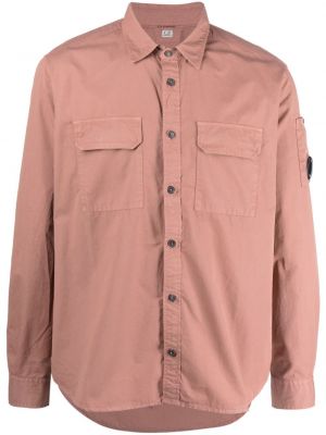 Bavlněná košile s knoflíky C.p. Company růžová