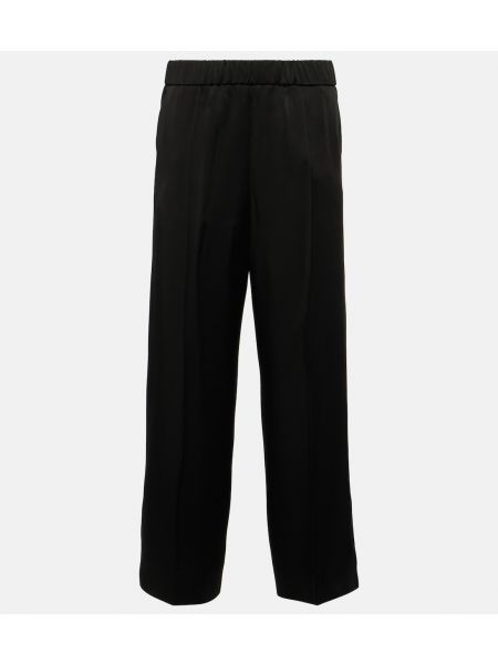 Прямые брюки с высокой талией Jil Sander черные