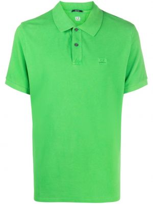 Kokvilnas polo krekls ar izšuvumiem C.p. Company zaļš