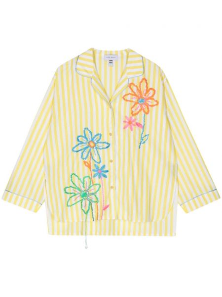 Φλοράλ βαμβακερό πουκάμισο Mira Mikati κίτρινο
