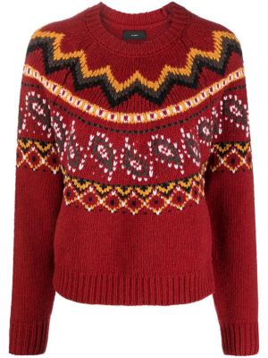 Sweter wełniany Alanui czerwony
