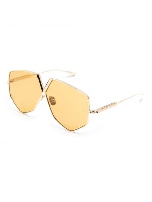 Lunettes de soleil oversize Valentino Eyewear jaune