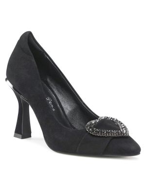 Полуотворени обувки с ток Alma En Pena черно