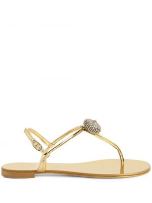 Sandale mit kristallen Giuseppe Zanotti gold