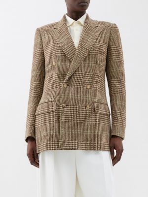 Клетчатая куртка Ralph Lauren коричневая