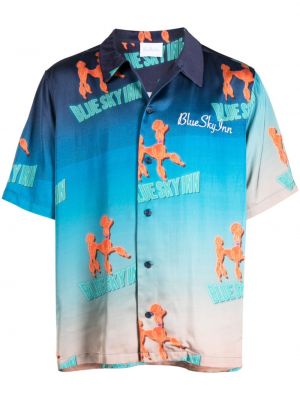 Košile s potiskem Blue Sky Inn modrá