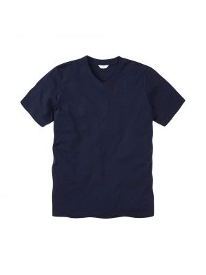 Хлопковая футболка с v-образным вырезом Cotton Traders синяя