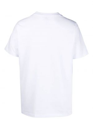 T-shirt mit stickerei aus baumwoll New Balance weiß