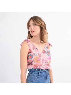 Camiseta sin mangas de flores Molly Bracken rosa