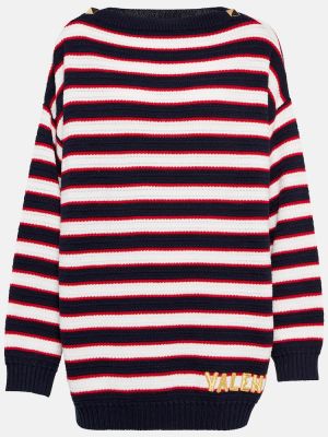 Bombažni pulover s črtami Valentino