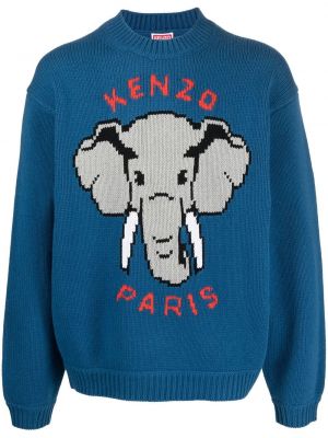 Pull en tricot avec manches longues Kenzo bleu