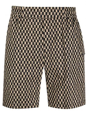 Bermuda kratke hlače s karirastim vzorcem Costume National Contemporary bež