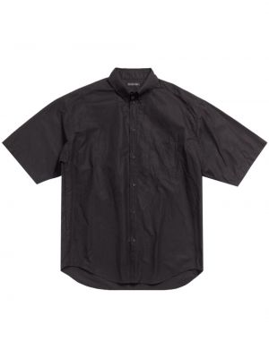 Βαμβακερό πουκάμισο Balenciaga μαύρο