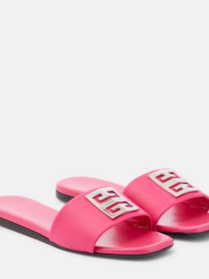 Kožené sandále Givenchy ružová
